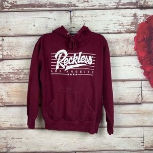 Young & Reckless maroon Los Angeles hoodie